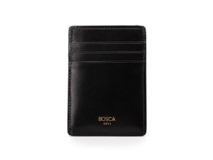 Bosca Deluxe Front Pocket Wallet Svarta | SEDYB74076