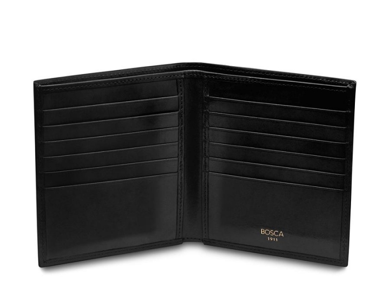 Bosca 12 Pocket Credit Wallet Svarta | SEJVR32530