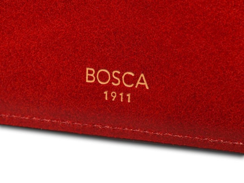 Bosca 8 Pocket Deluxe Executive Wallet Bruna Röda | DSEVO38502