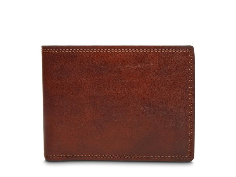 Bosca 8 Pocket Deluxe Executive Wallet Bruna Röda | DSEVO38502