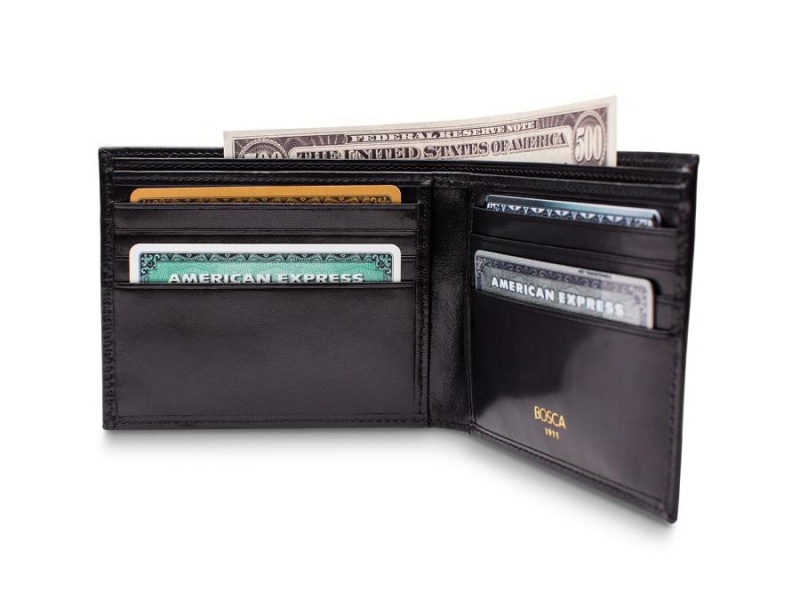 Bosca 8 Pocket Wallet Svarta | BSESO30093