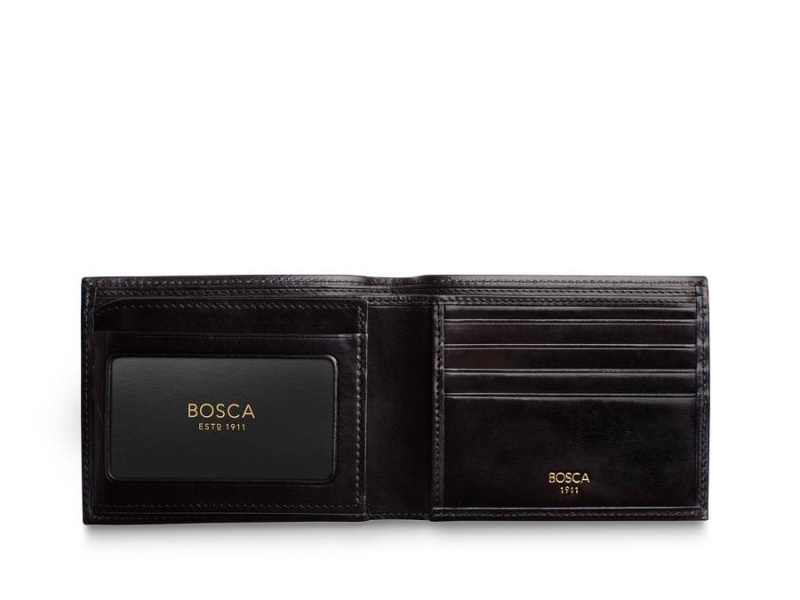 Bosca Bifold Wallet With Card / I.D. Flap Svarta | USETG92126