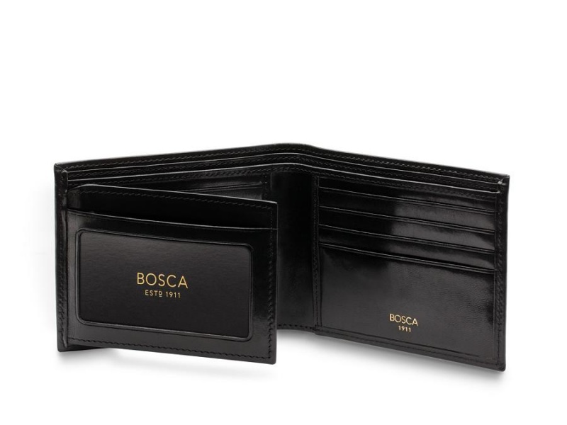 Bosca Bifold Wallet With Card / I.D. Flap Svarta | USETG92126