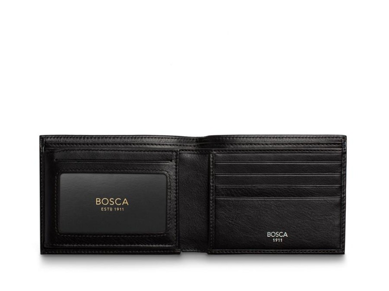 Bosca Bifold Wallet With Card / I.D. Flap Svarta | BSESO32327