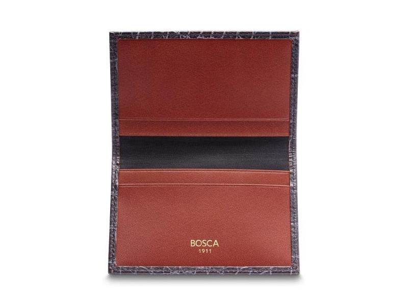 Bosca Calling Card Case Svarta Bruna | USEND94491