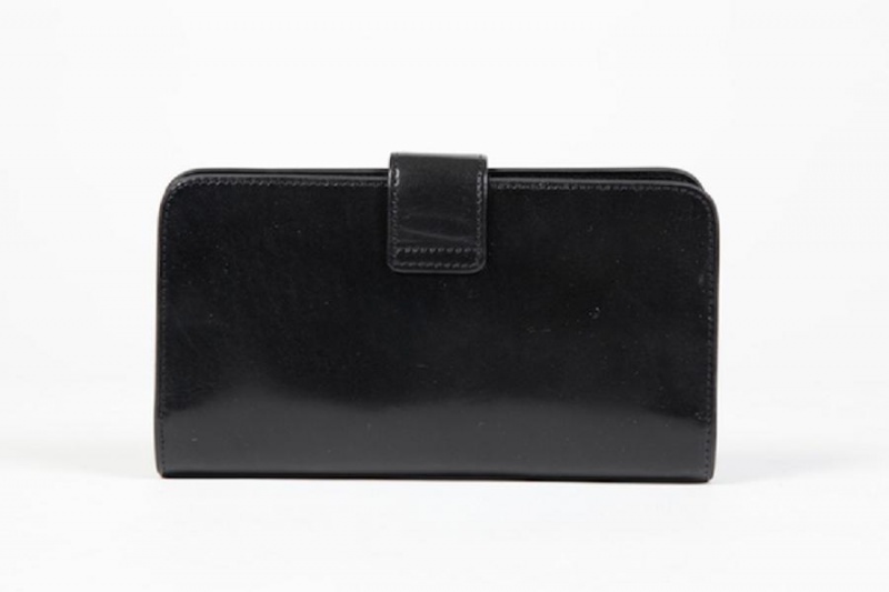 Bosca Checkbook Clutch Svarta | QSEUV50193