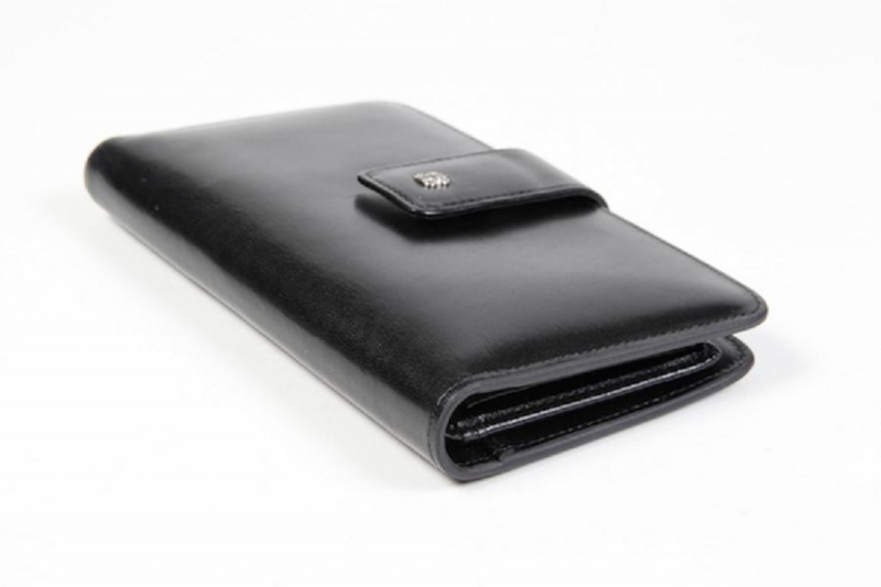 Bosca Checkbook Clutch Svarta | QSEUV50193