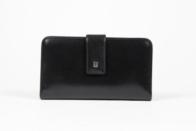 Bosca Checkbook Clutch Svarta | QSEUV50193