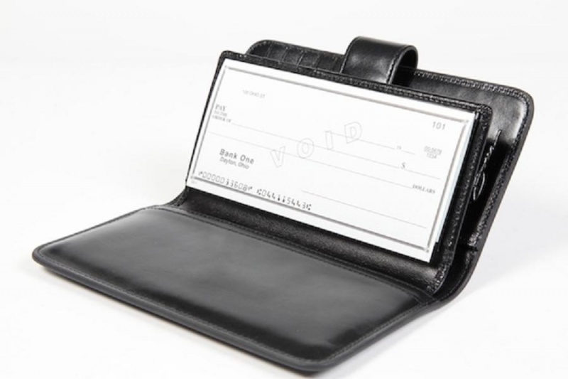 Bosca Checkbook Clutch Svarta | XSEGW58240