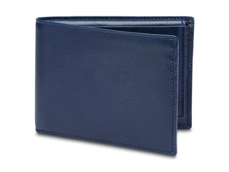 Bosca Credit Wallet w/ I.D. Passcase Navy Blå | XSEGW50215