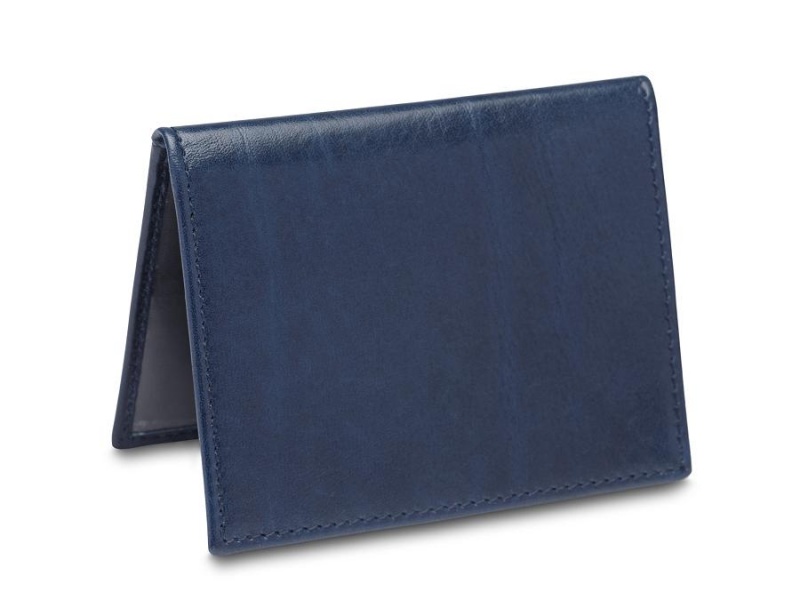 Bosca Credit Wallet w/ I.D. Passcase Navy Blå | XSEGW50215