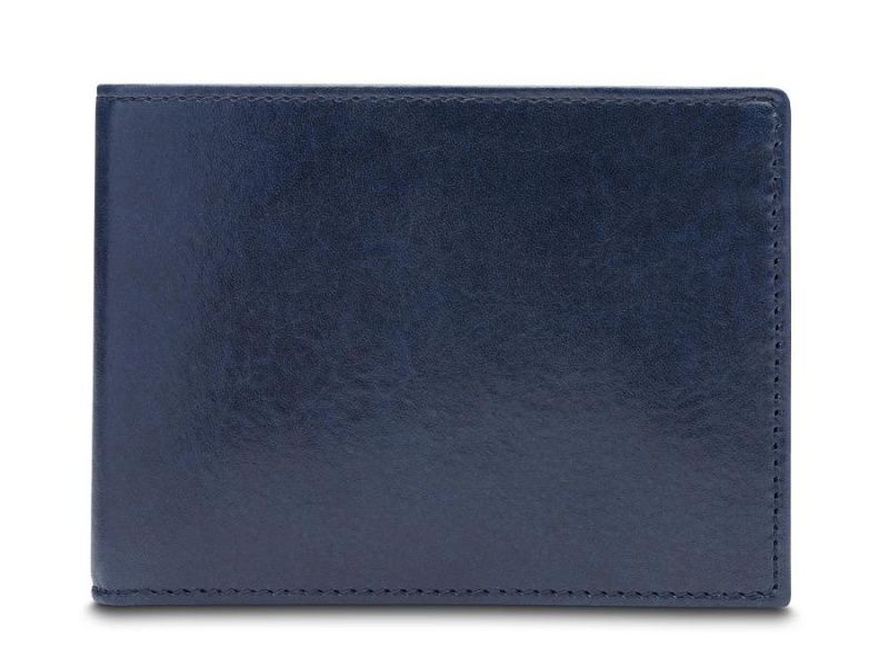 Bosca Credit Wallet w/ I.D. Passcase Navy Blå | XSEGW50215