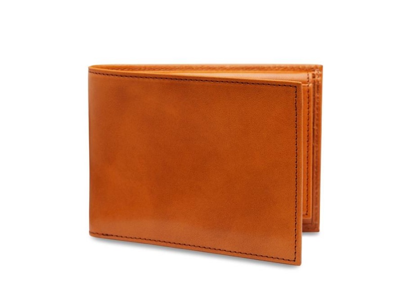 Bosca Credit Wallet with I.D. Passcase -Saddle- Bruna | SSENY43671