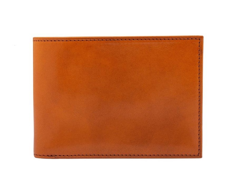 Bosca Credit Wallet with I.D. Passcase -Saddle- Bruna | SSENY43671