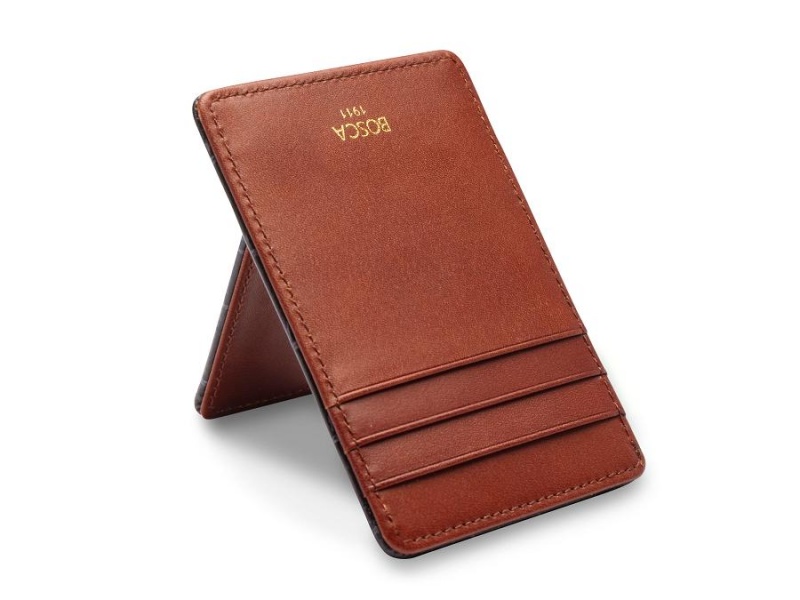 Bosca Deluxe Front Pocket Wallet Bruna | SEJBT73415