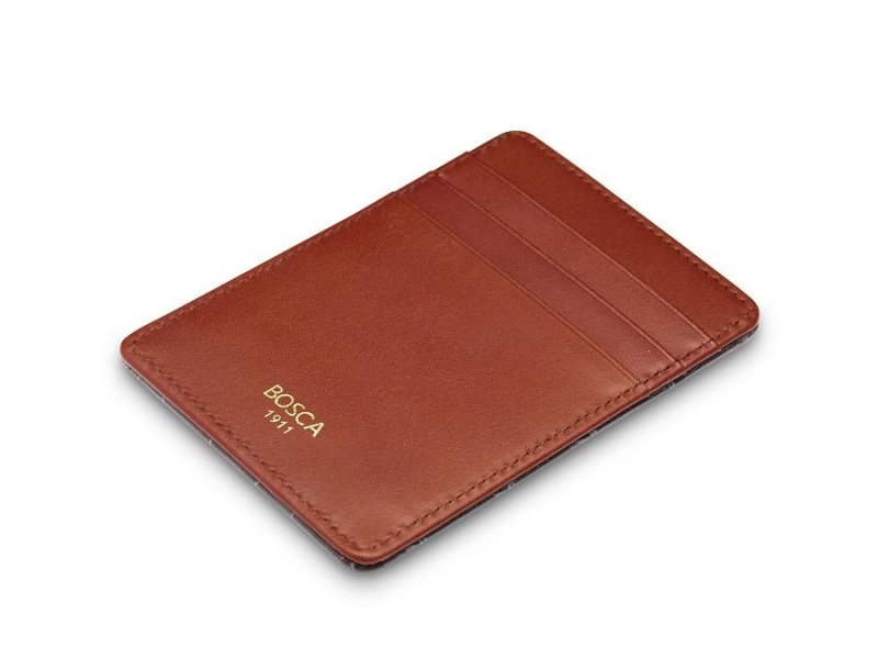 Bosca Deluxe Front Pocket Wallet Bruna | SEJBT73415