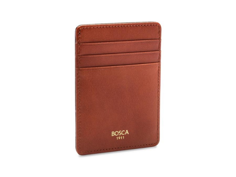 Bosca Deluxe Front Pocket Wallet Bruna | SEJBT73415