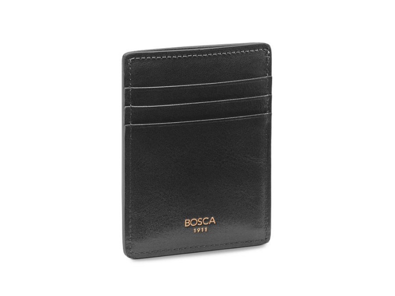 Bosca Deluxe Front Pocket Wallet Svarta | SEDYB74076