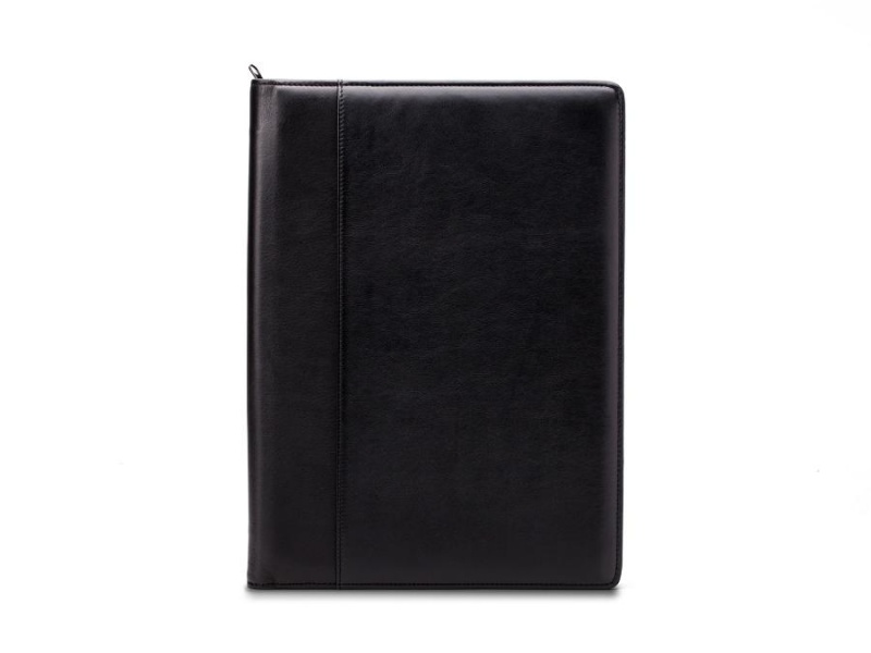 Bosca Deluxe Zip Around Portfolio Organizer Svarta | SEDFL44956