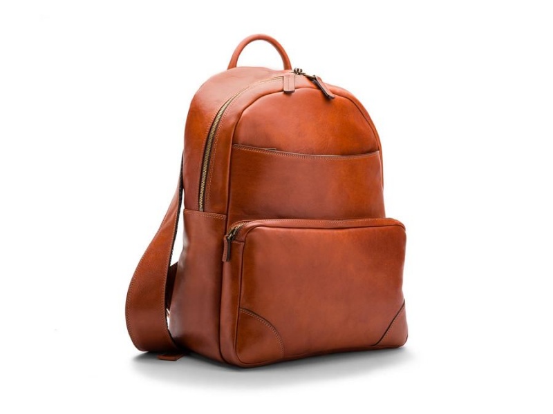 Bosca Dolce Läder Backpack Bruna | XSEBH40751