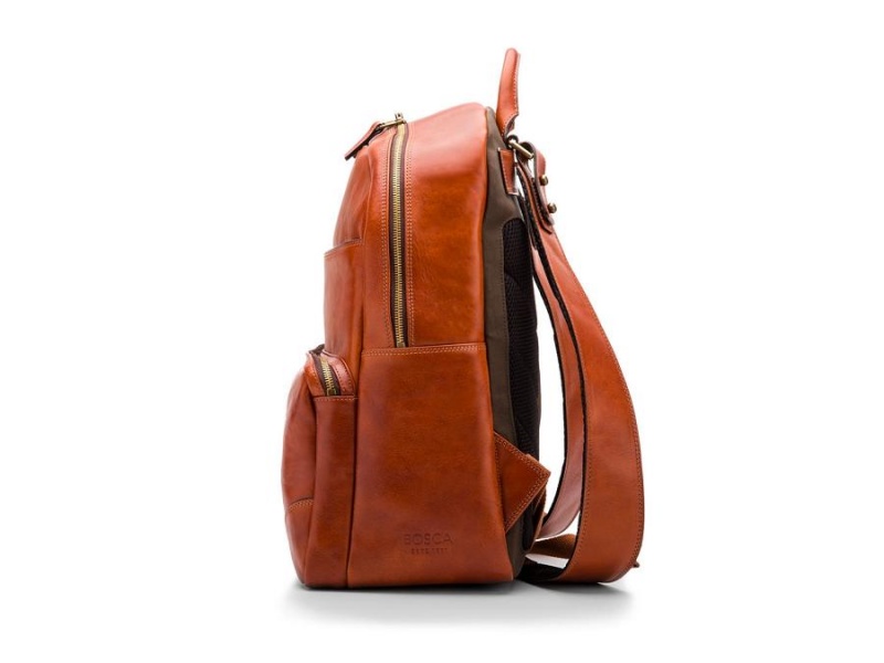 Bosca Dolce Läder Backpack Bruna | XSEBH40751