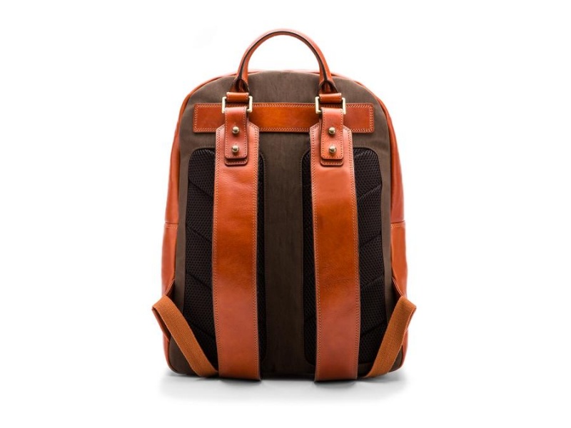 Bosca Dolce Läder Backpack Bruna | XSEBH40751