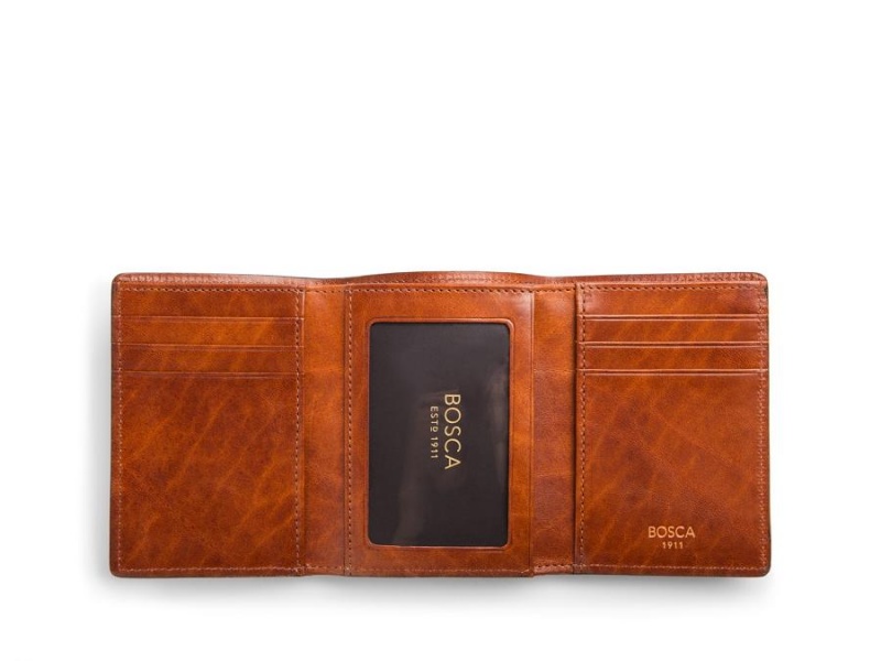 Bosca Double I.D. Trifold Wallet Bruna | GSEEC68442