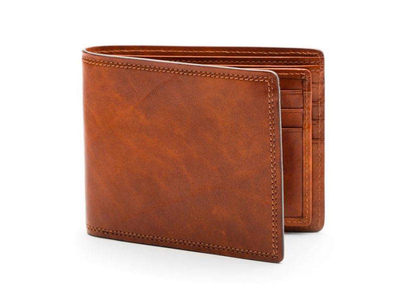 Bosca Euro 8 Pocket Deluxe Executive Wallet w/ Passcase Bruna | SEZPD52221