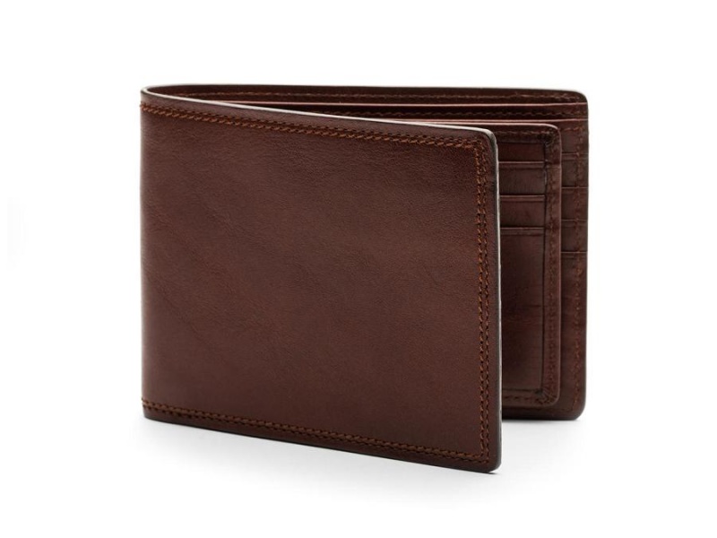 Bosca Euro 8 Pocket Deluxe Executive Wallet w/ Passcase Bruna | SEZPD52221