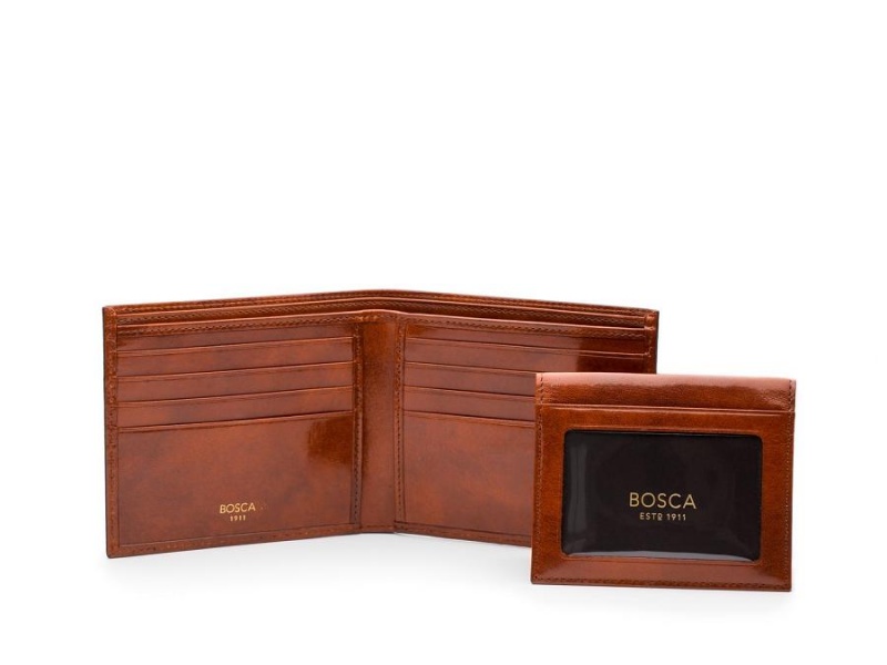 Bosca Euro Credit Wallet w/ ID Passcase Bruna | SEJBT29968