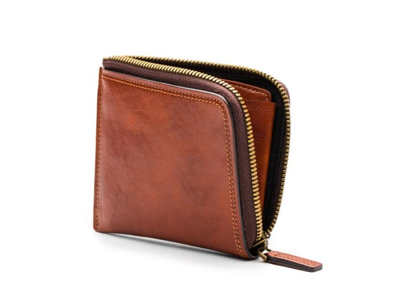 Bosca Euro Zip Wallet Bruna | SEZDE16545