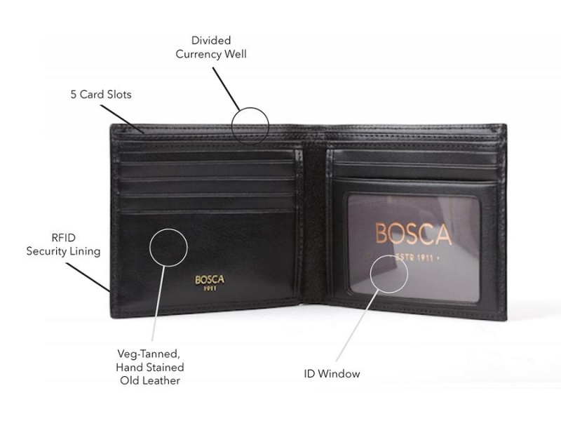 Bosca Executive I.D. Wallet Svarta | GSEEC17800