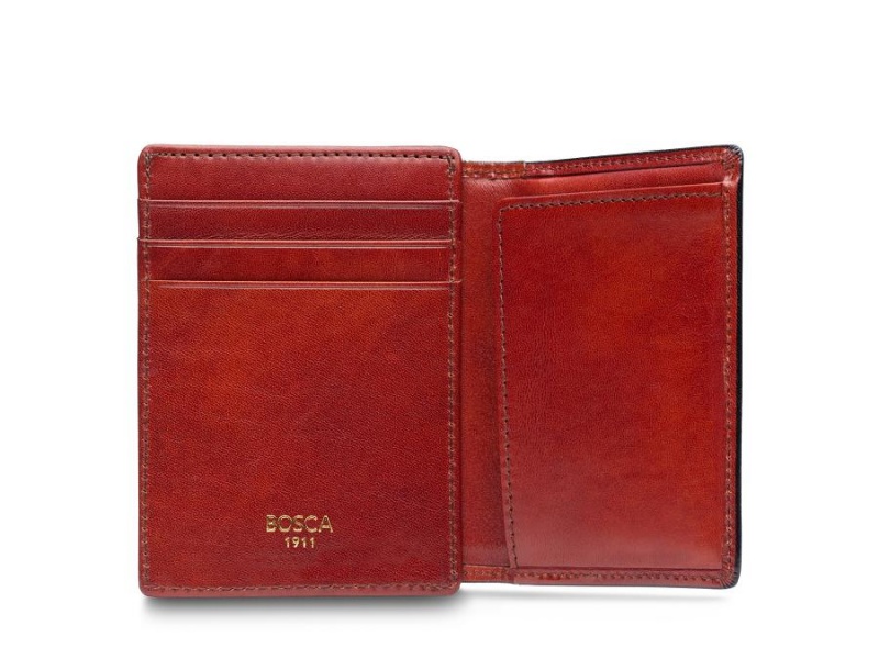 Bosca Front Pocket I.D. Wallet Röda | YSEVQ97950