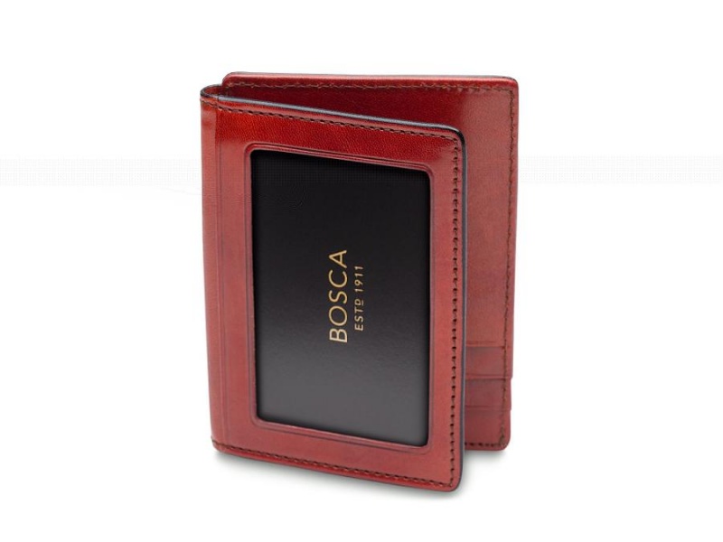 Bosca Front Pocket I.D. Wallet Röda | YSEVQ97950