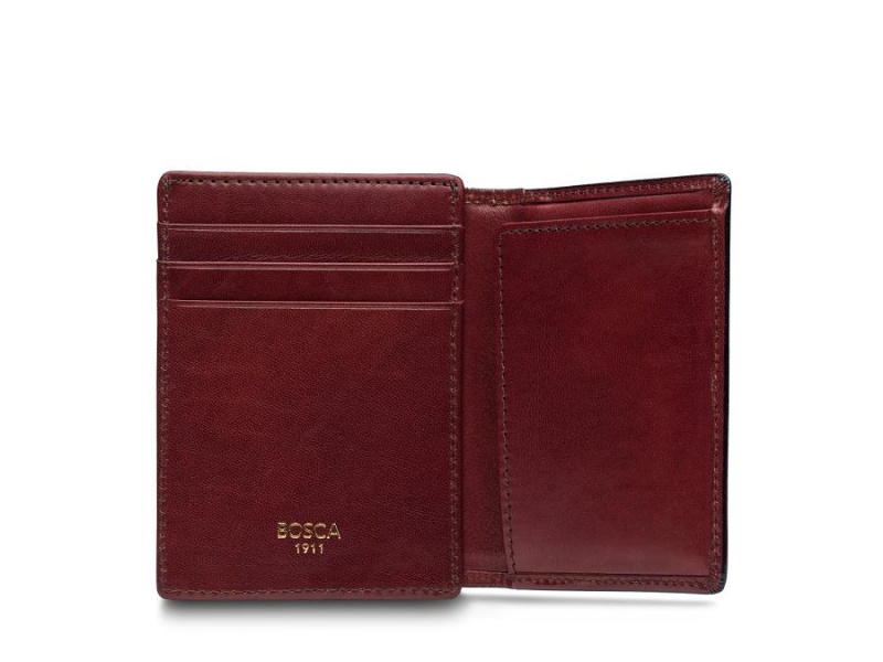 Bosca Front Pocket I.D. Wallet Röda | YSEVQ97950