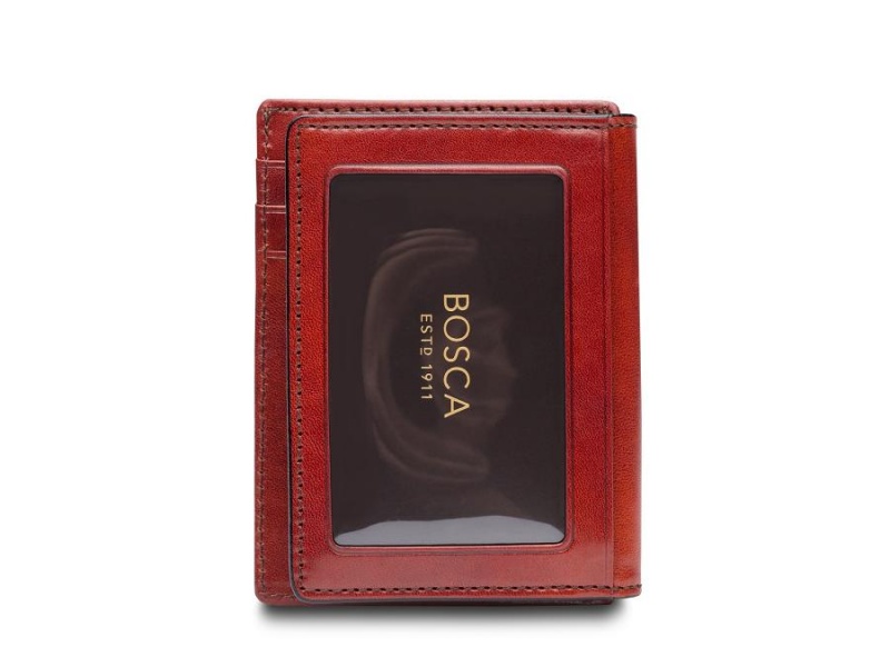 Bosca Front Pocket I.D. Wallet Röda | YSEVQ97950