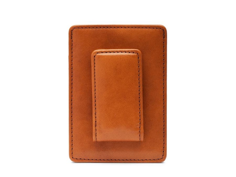 Bosca Front Pocket Wallet -Saddle- Bruna | QSEUV70346