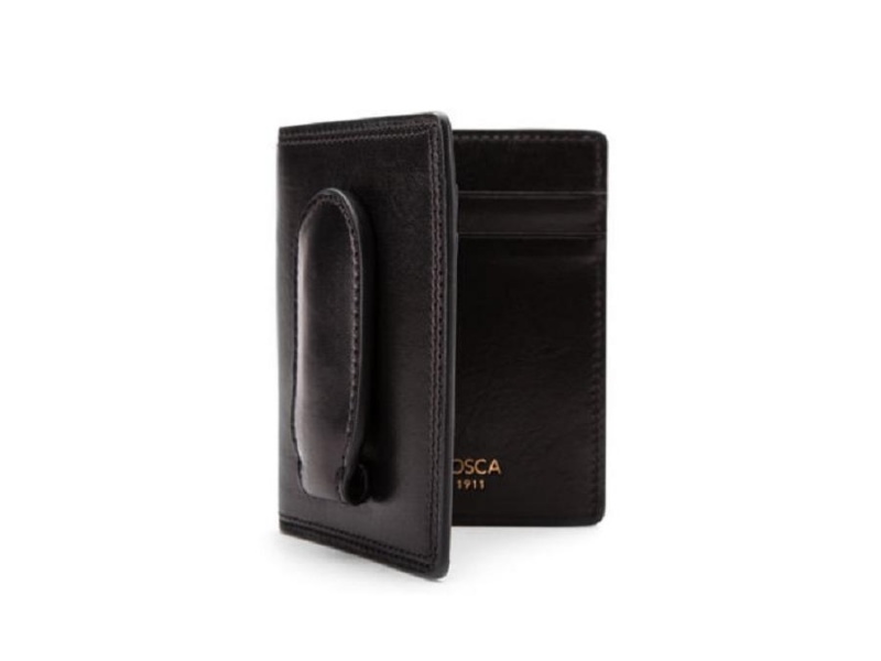 Bosca Front Pocket Wallet w/ Magnetic Clip Svarta | SEQCS40371