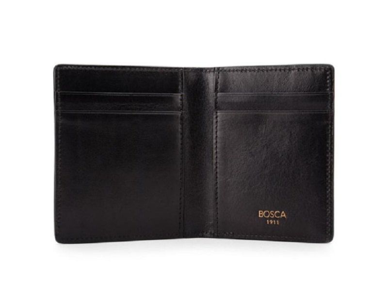 Bosca Front Pocket Wallet w/ Magnetic Clip Svarta | SEQCS40371