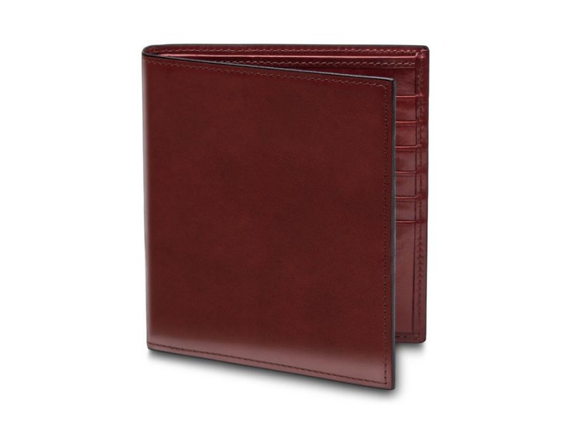 Bosca Italia 12 Pocket Wallet Mörkröda | SEEGJ23395