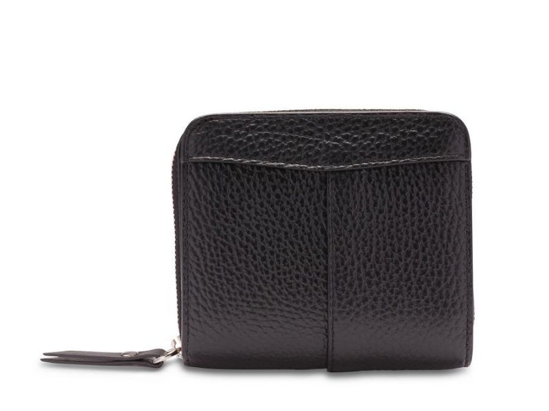 Bosca Italia 4" Billfold Wallet with Zip Svarta | SENZX49164