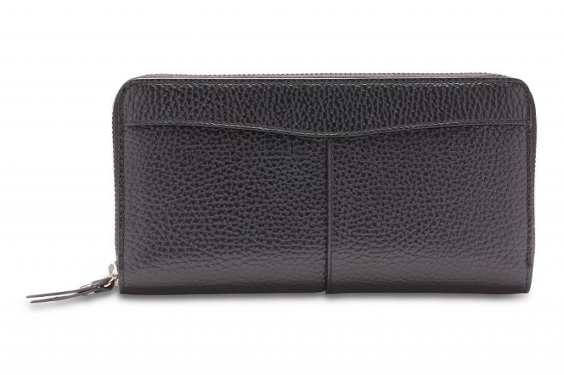 Bosca Italia 8" Accordion Zip Wallet Svarta | SEDYB57278