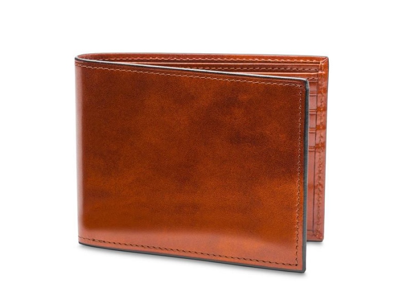 Bosca Italia Bifold Wallet With Card / I.D. Flap Bruna | MSEHR58092