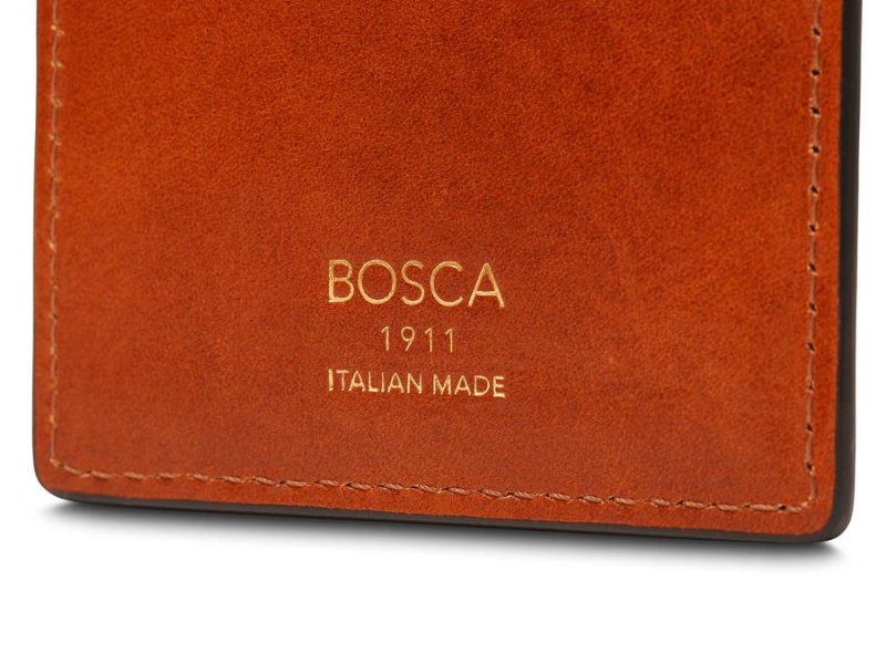 Bosca Italia Deluxe Front Pocket Money Clip Wallet Bruna | USETG60343