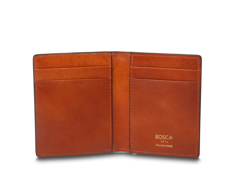 Bosca Italia Deluxe Front Pocket Wallet Bruna | USETG86345