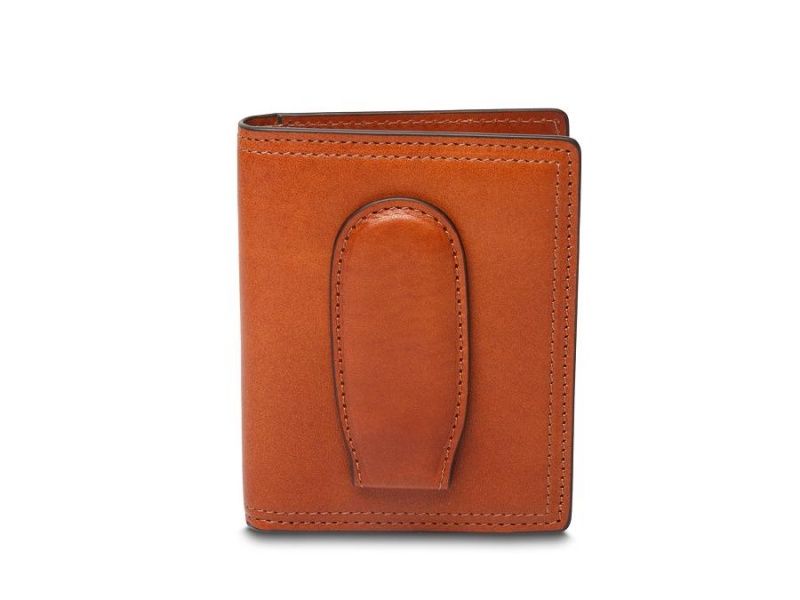 Bosca Italia Deluxe Front Pocket Wallet Bruna | USETG86345