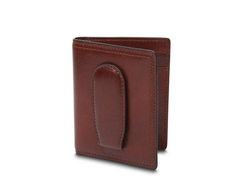 Bosca Italia Deluxe Front Pocket Wallet Bruna | USETG86345