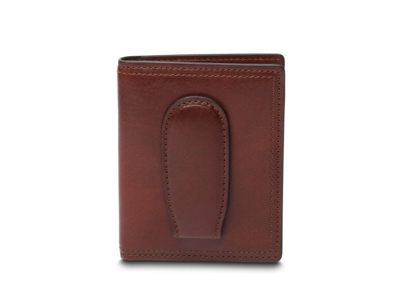 Bosca Italia Deluxe Front Pocket Wallet Bruna | USETG86345