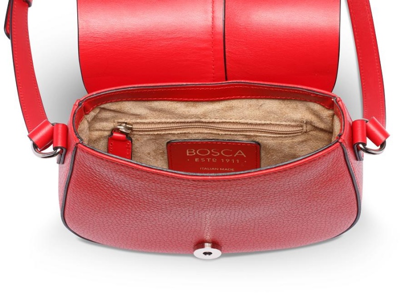 Bosca Italia Milano Mini Purse Röda | SEDFL44891