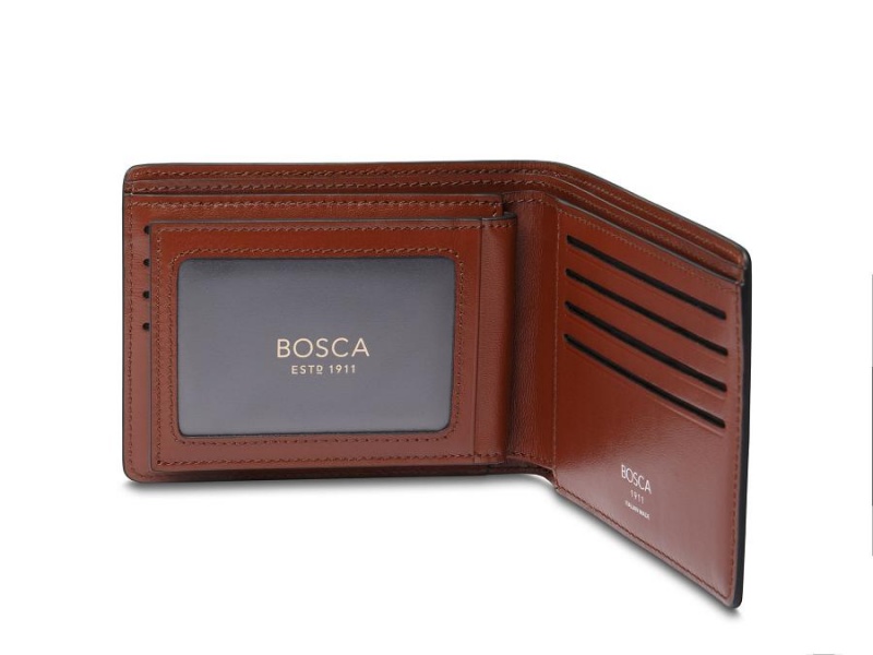 Bosca Italia Slim 10 Pocket Flip I.D. Bifold Bruna | MSEFT93886